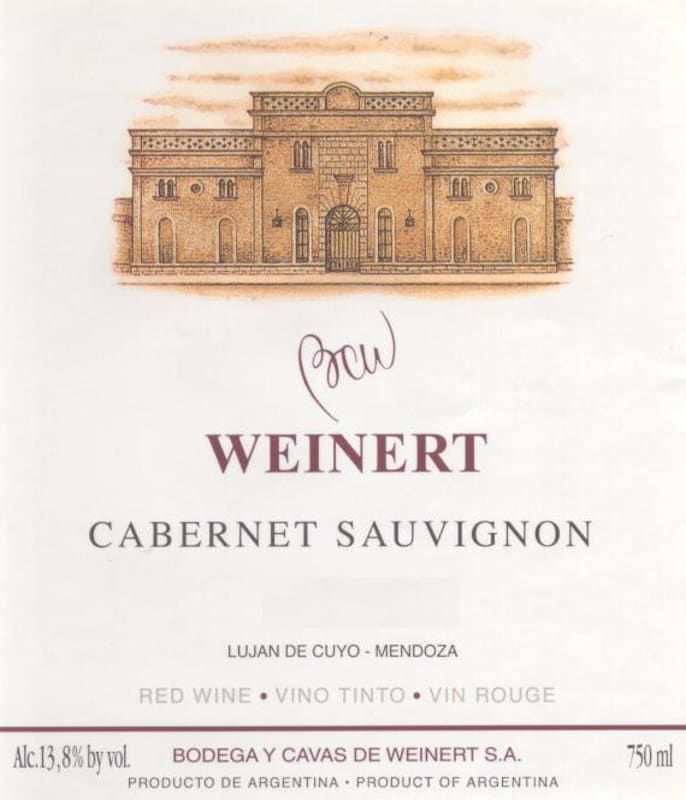 Weinert Cabernet Sauvignon 2000 Front Label