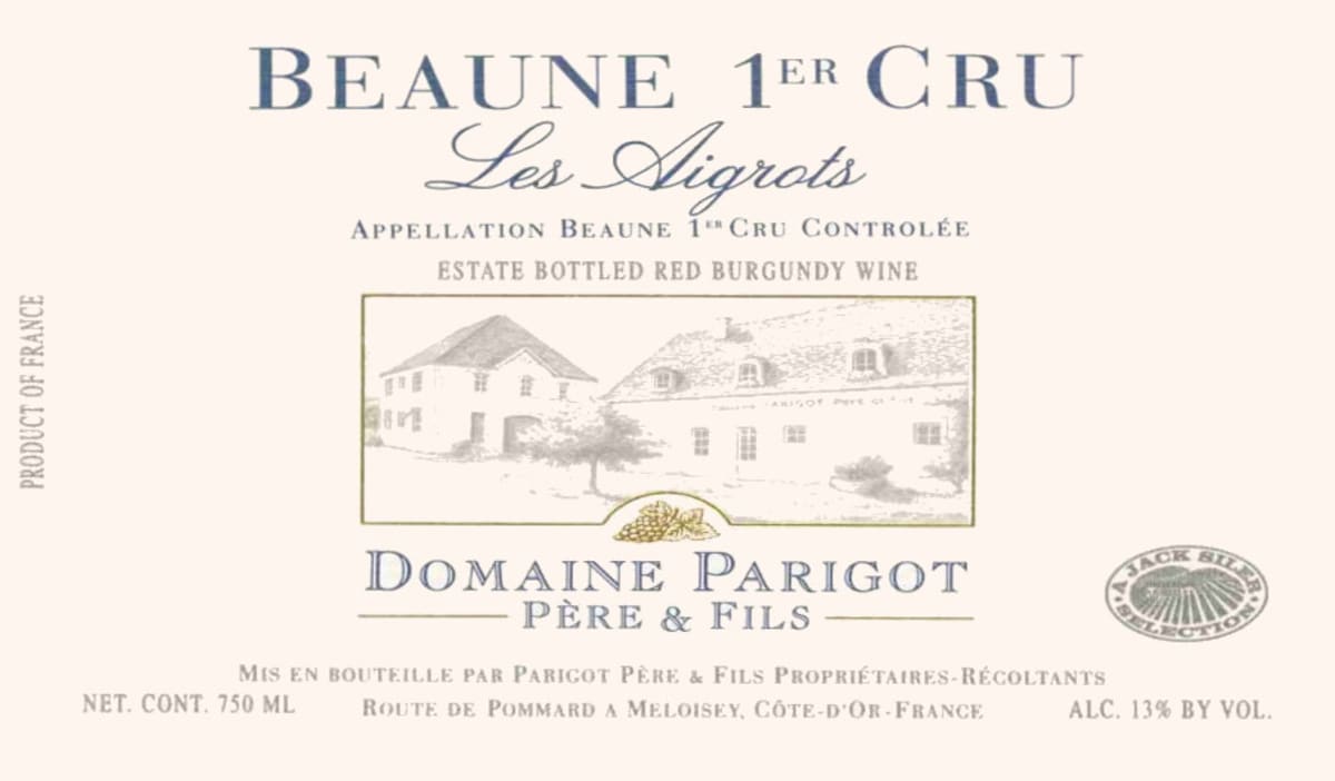 Domaine Parigot Beaune Les Aigrots Premier Cru 2000 Front Label