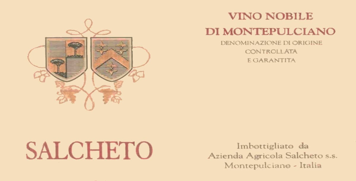 Salcheto Vino Nobile di Montepulciano 2001 Front Label