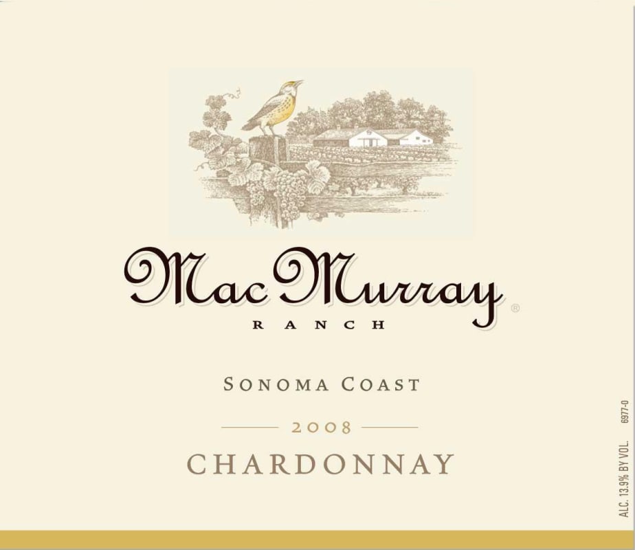 MacMurray Ranch Chardonnay 2008 Front Label