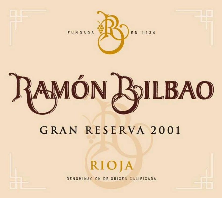 Bodegas Ramon Bilbao Gran Reserva 2001 Front Label
