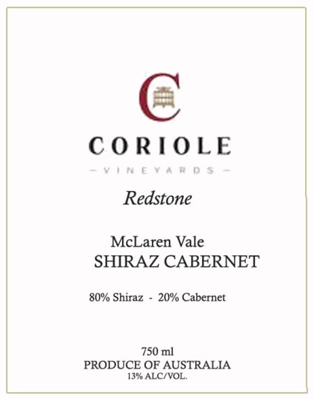 Coriole Vineyards Redstone Shiraz Cabernet 2001 Front Label