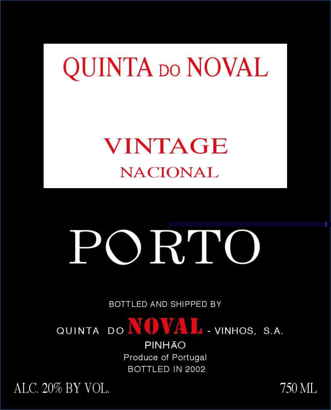 Quinta do Noval Vintage Port Nacional 2001 Front Label