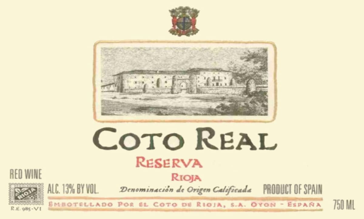El Coto Real Reserva 2001 Front Label