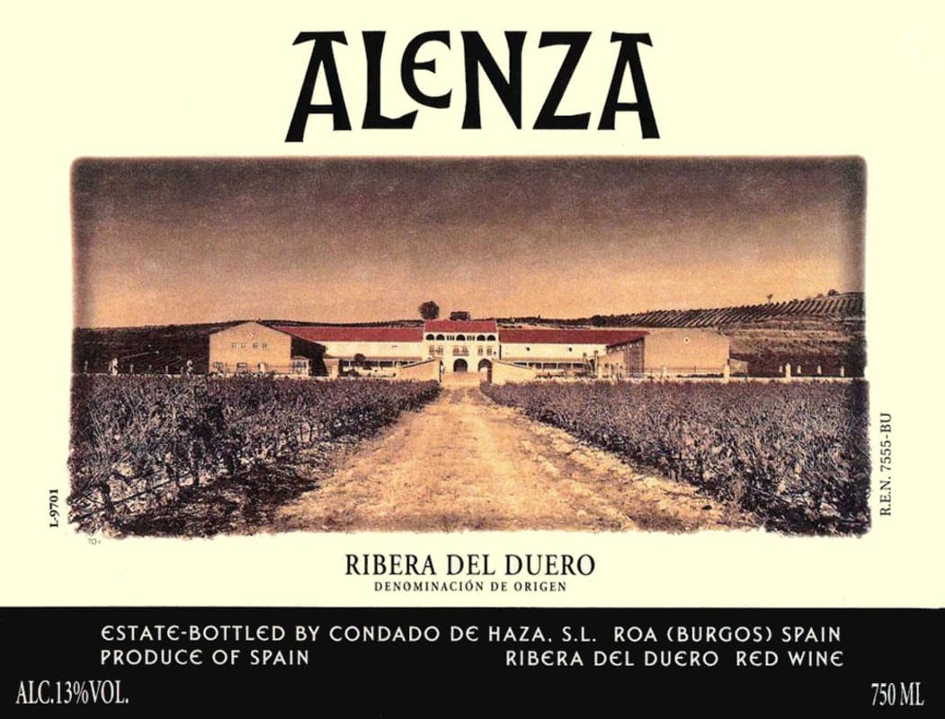 Condado de Haza Ribera del Duero Alenza Tinto 2001 Front Label