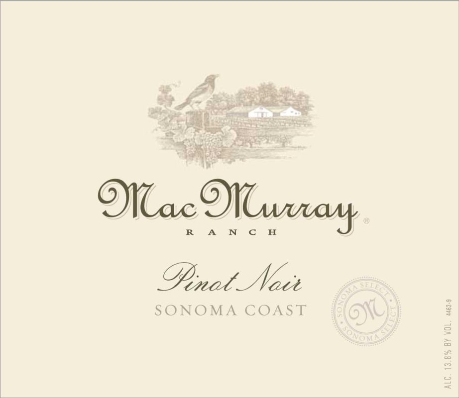 MacMurray Ranch Sonoma Coast Pinot Noir 2011 Front Label