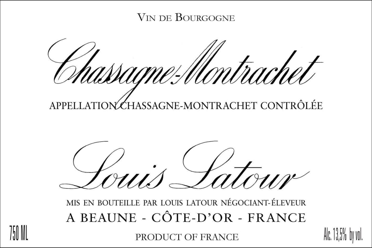 Louis Latour Chassagne-Montrachet 2001 Front Label