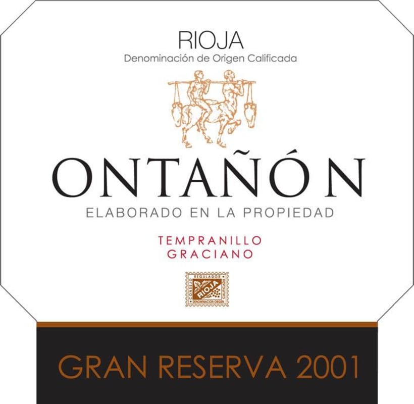 Bodegas Ontanon Gran Reserva 2001 Front Label