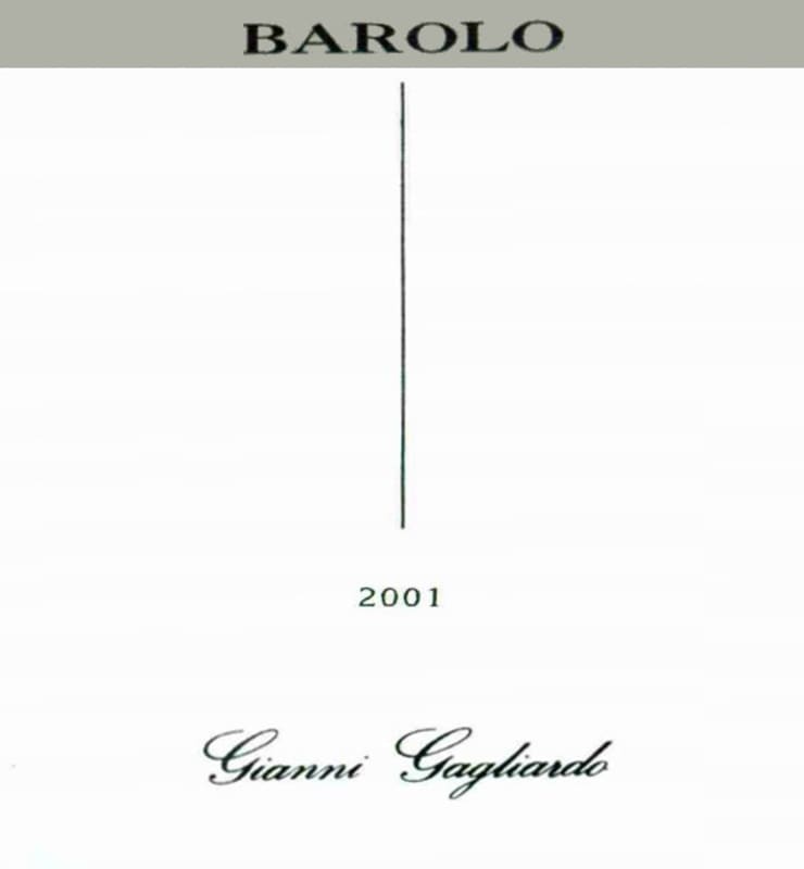 Gianni Gagliardo Barolo 2001 Front Label