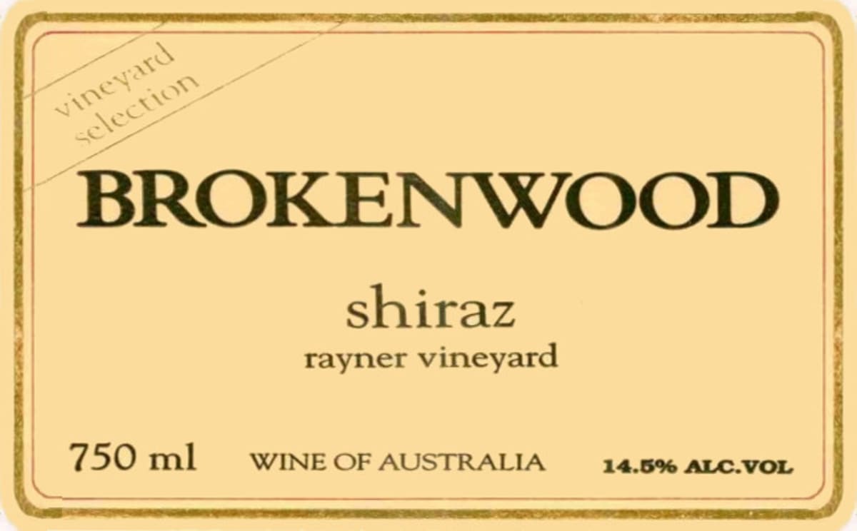 Brokenwood Rayner Shiraz 2002 Front Label