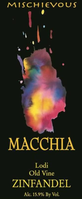 Macchia Winery Mischievous Old Vine Zinfandel 2014 Front Label