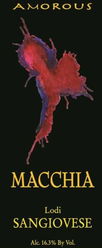 Macchia Winery Amorous Sangiovese 2013 Front Label