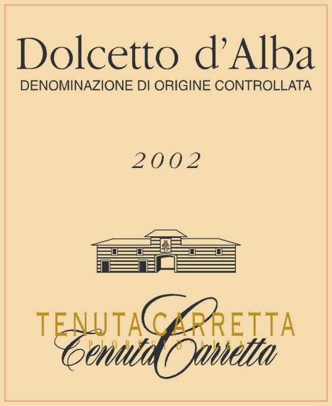 Tenuta Carretta Dolcetto 2002 Front Label