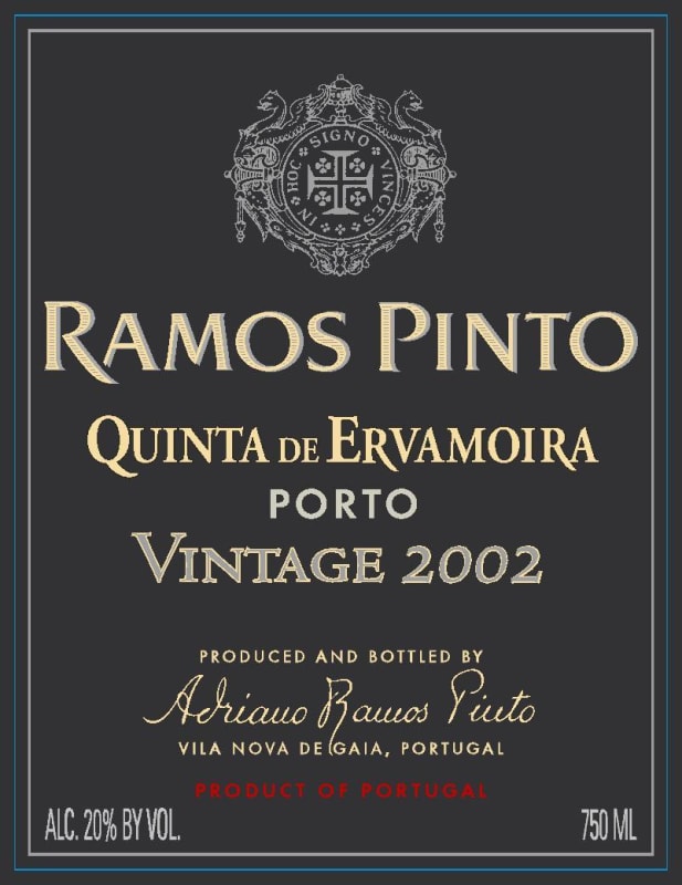 Ramos Pinto Ervamoira Vintage Port 2002 Front Label