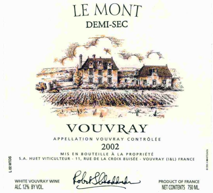 Domaine Huet Le Mont Demi-Sec 2002 Front Label