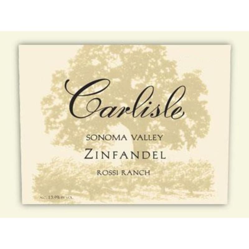 Carlisle Rossi Ranch Zinfandel 2013 Front Label