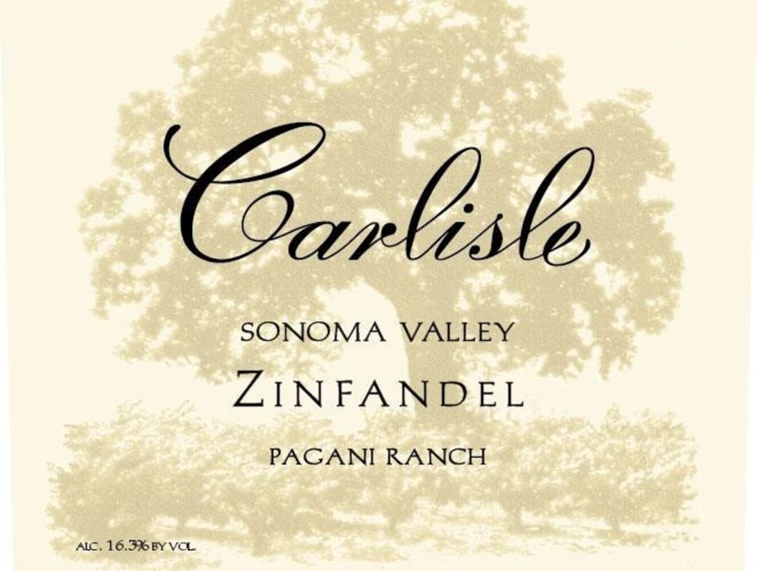 Carlisle Pagani Ranch Zinfandel 2011 Front Label