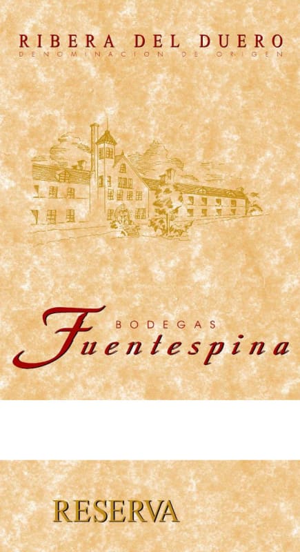 Fuentespina Reserva 2003 Front Label