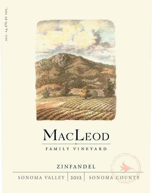 MacLeod Family Vineyard Estate Zinfandel 2012 Front Label