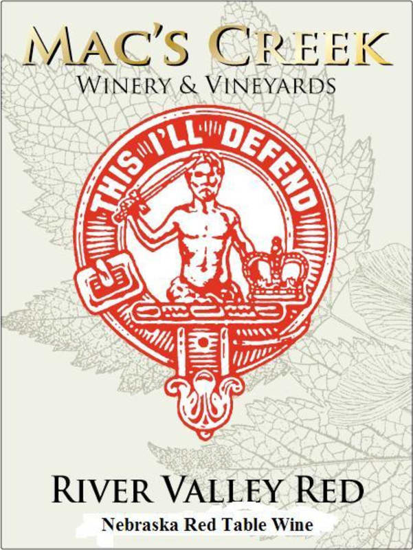 Mac's Creek Vineyards & Winery River Valley Red 2015 Front Label