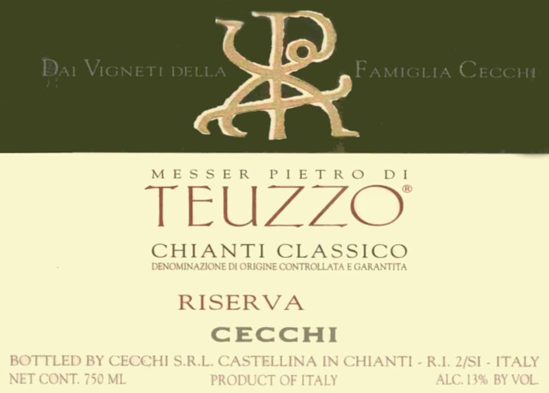 Cecchi Chianti Classico Pietro di Teuzzo Riserva 2003 Front Label