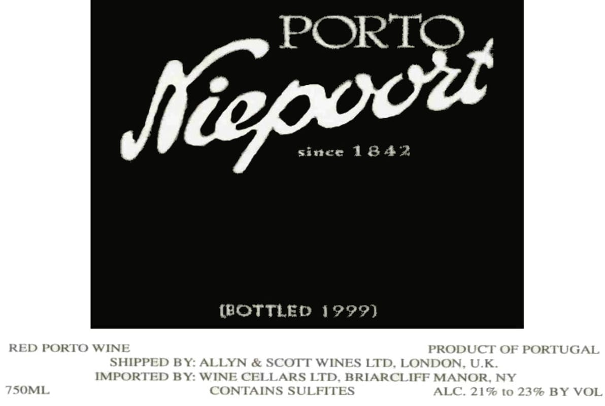 Niepoort Vintage Port 2003 Front Label