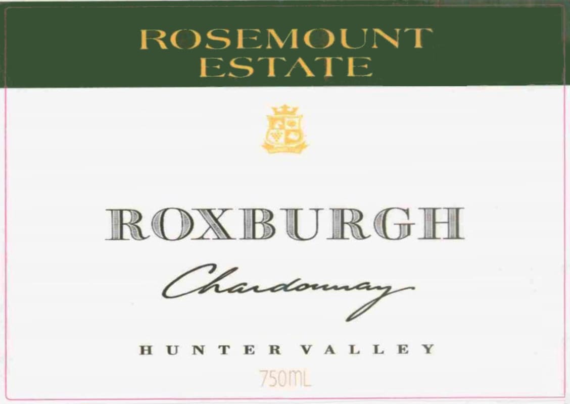 Rosemount Roxburgh Chardonnay 2003 Front Label