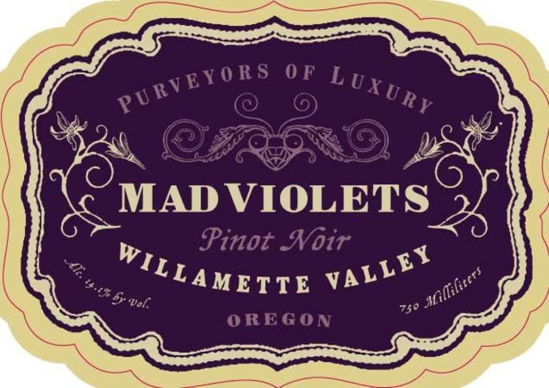 Mad Violets Wine Co Pinot Noir 2012 Front Label