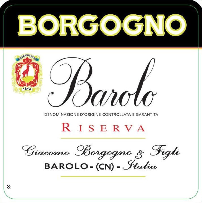 Borgogno Barolo Riserva 2003 Front Label