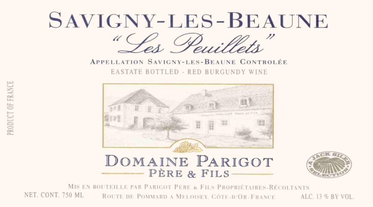 Domaine Parigot Savigny-les-Beaune Les Peuillets Premier Cru 2003 Front Label