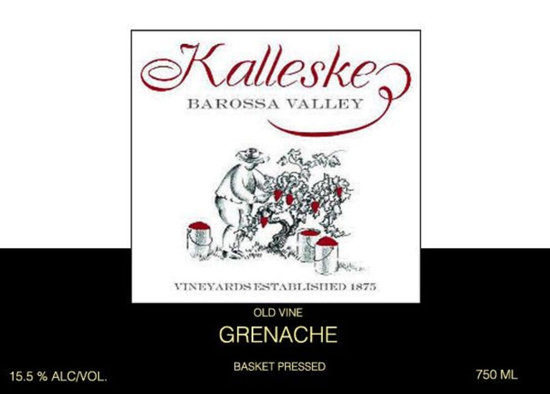 Kalleske Old Vine Grenache 2004 Front Label