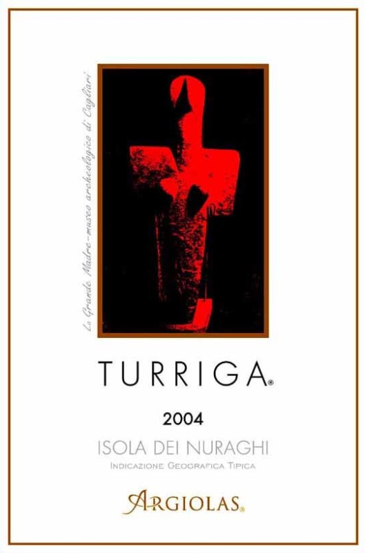 Argiolas Turriga 2004 Front Label