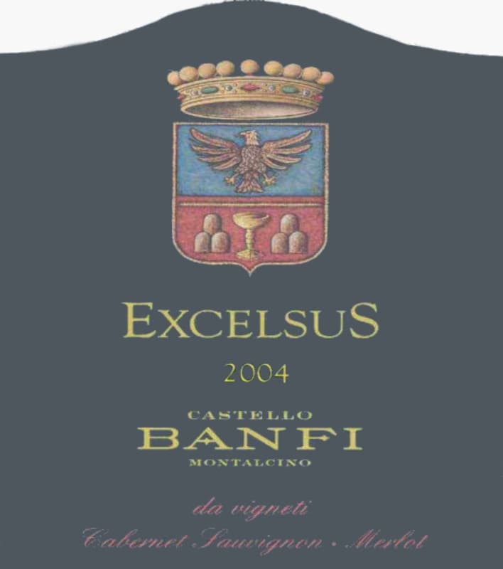Banfi Excelsus 2004 Front Label