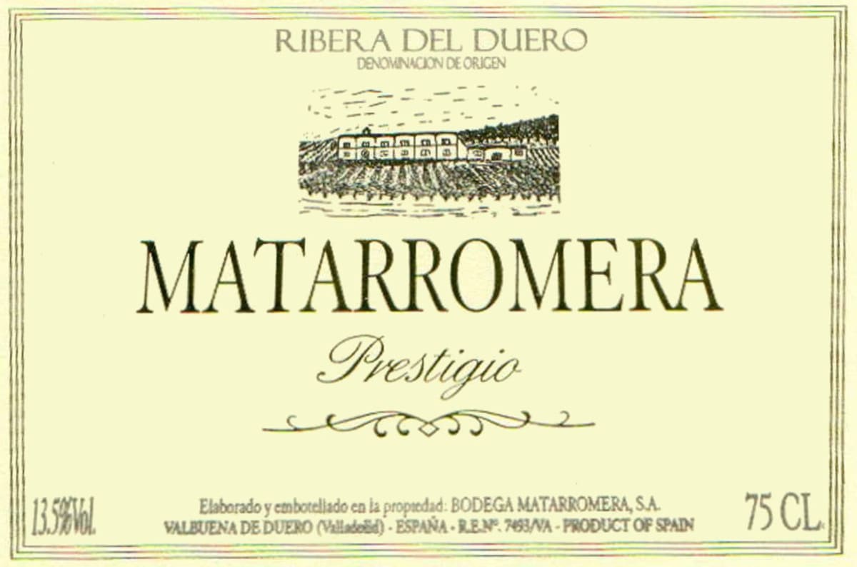 Bodegas Matarromera Prestigio 2004 Front Label