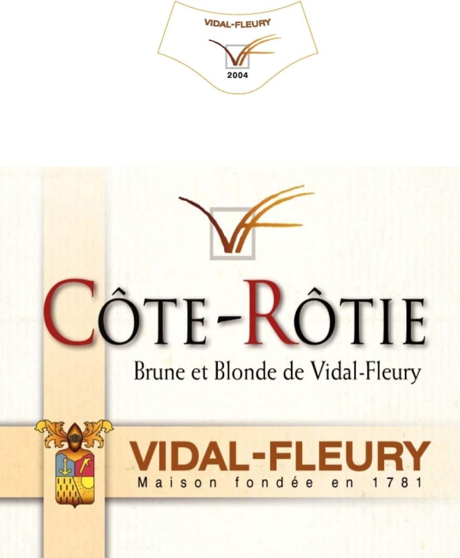 Vidal-Fleury Cote Rotie Blonde 2004 Front Label