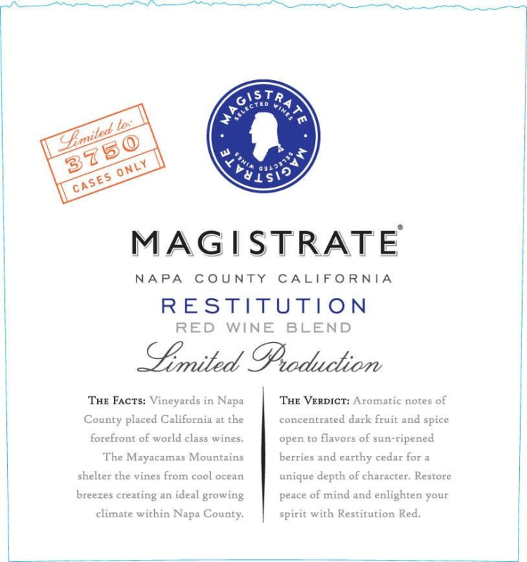Magistrate Limited Production Restitution 2011 Front Label