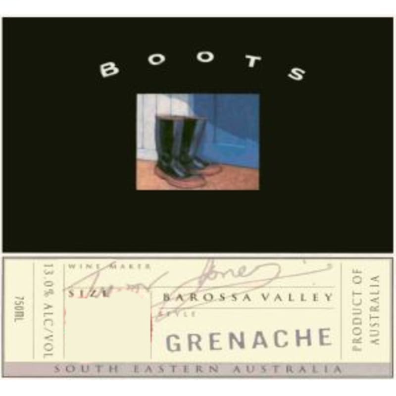 Trevor Jones Boots Grenache 2004 Front Label