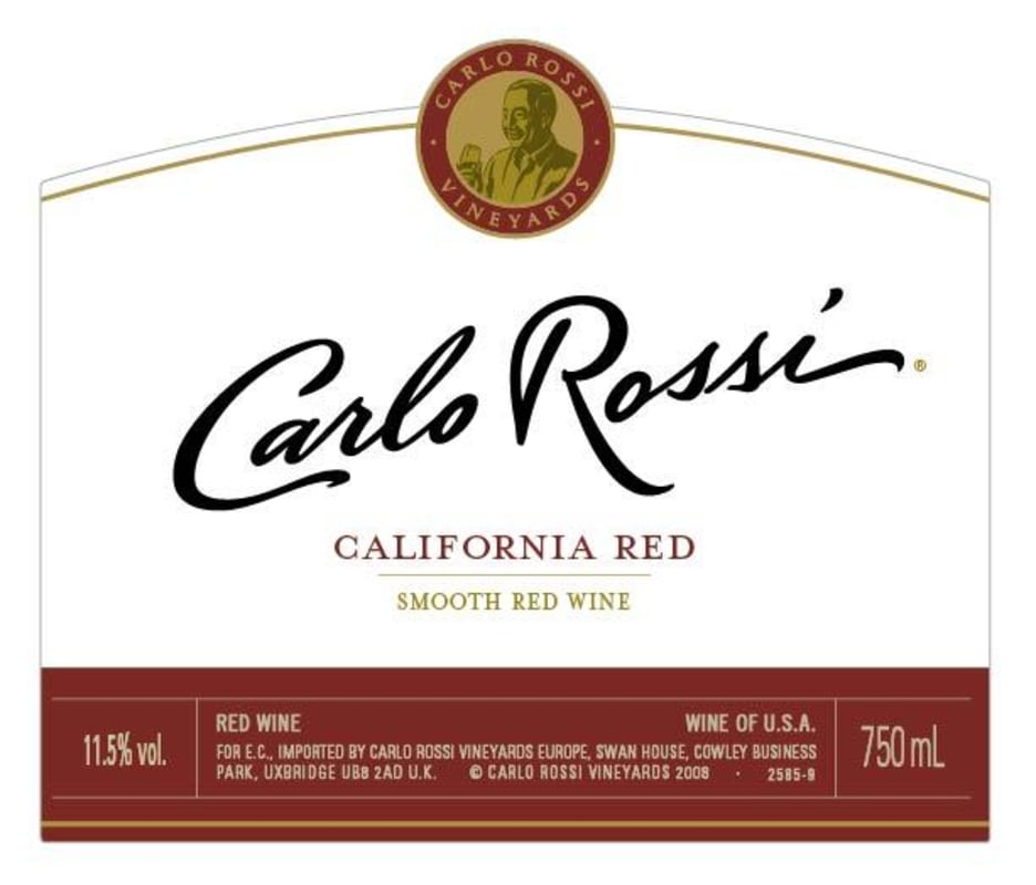 Carlo Rossi California Red Front Label
