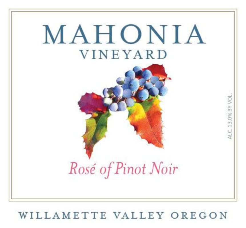 Mahonia Vineyard Rose of Pinot Noir 2014 Front Label