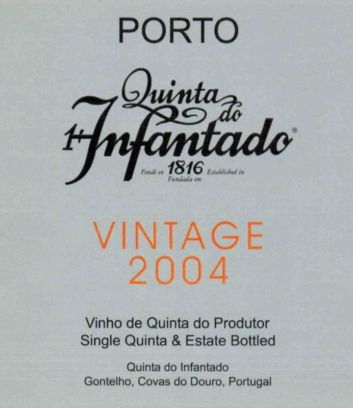 Quinta do Infantado Douro Vintage Porto 2004 Front Label