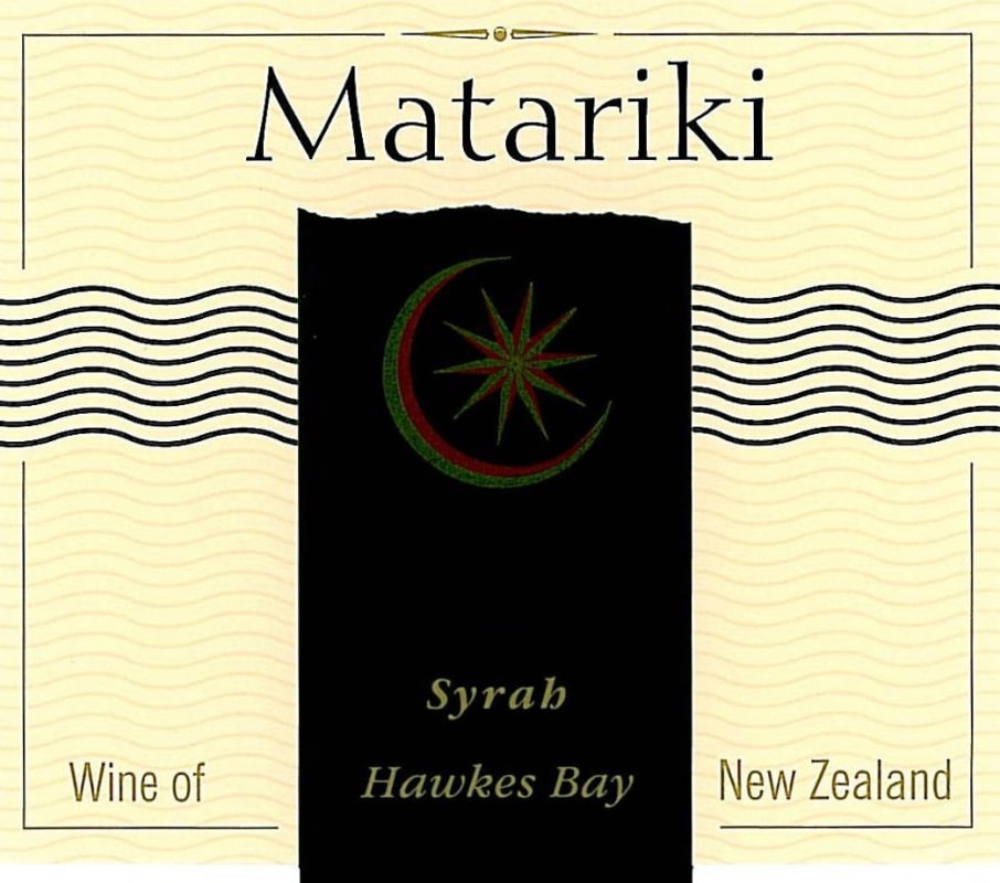 Matariki Syrah 2005 Front Label
