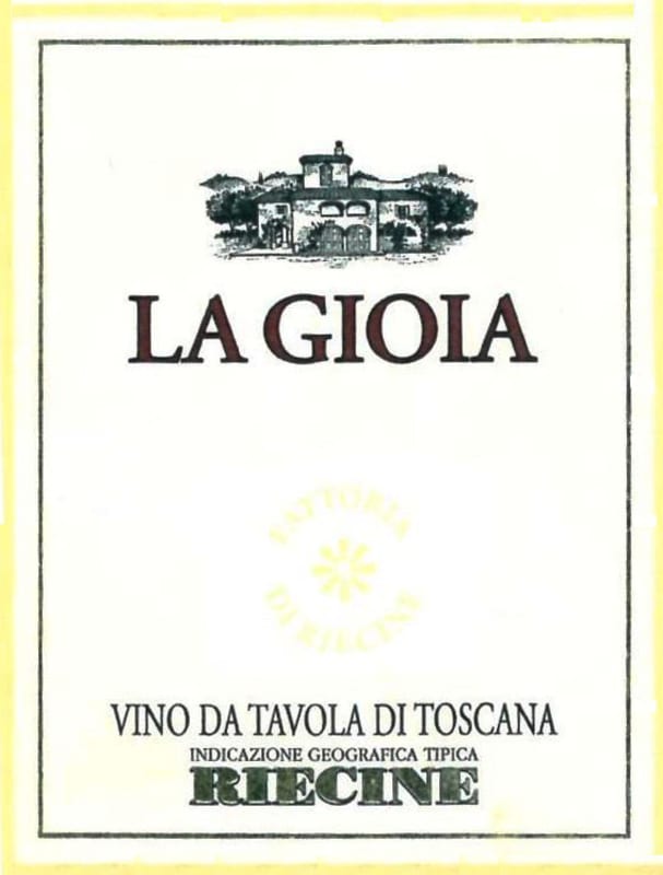 Riecine Vino da Tavola La Gioia 2005 Front Label