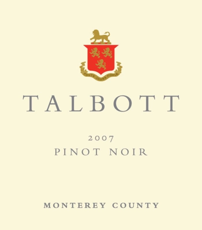 Talbott Monterey County Pinot Noir 2007 Front Label