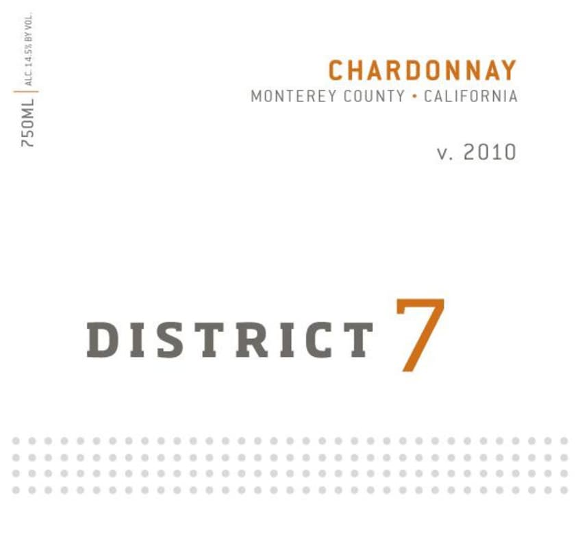 District 7 Chardonnay 2010 Front Label