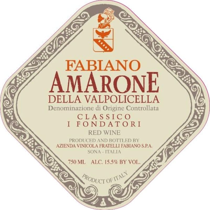 Fabiano Amarone Fondatori 2005 Front Label