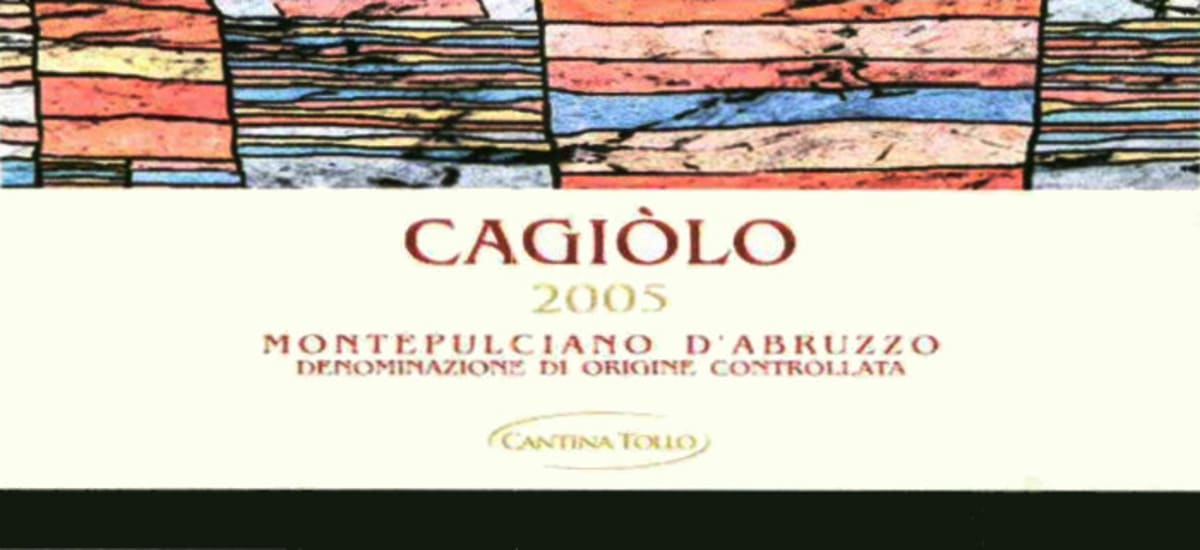Tollo Montepulciano D'Abruzzo Cagiolo 2005 Front Label