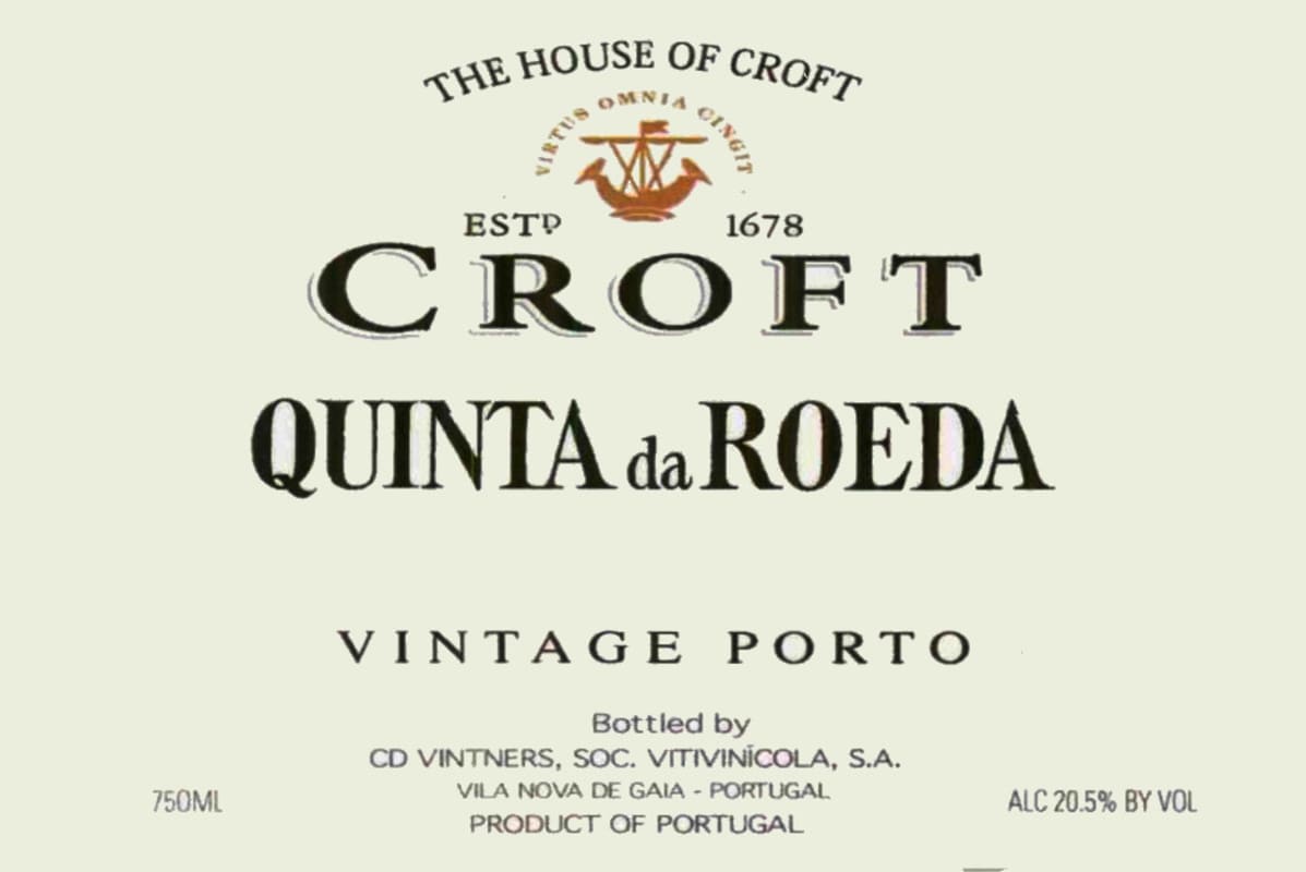 Croft Quinta Da Roeda 2005 Front Label