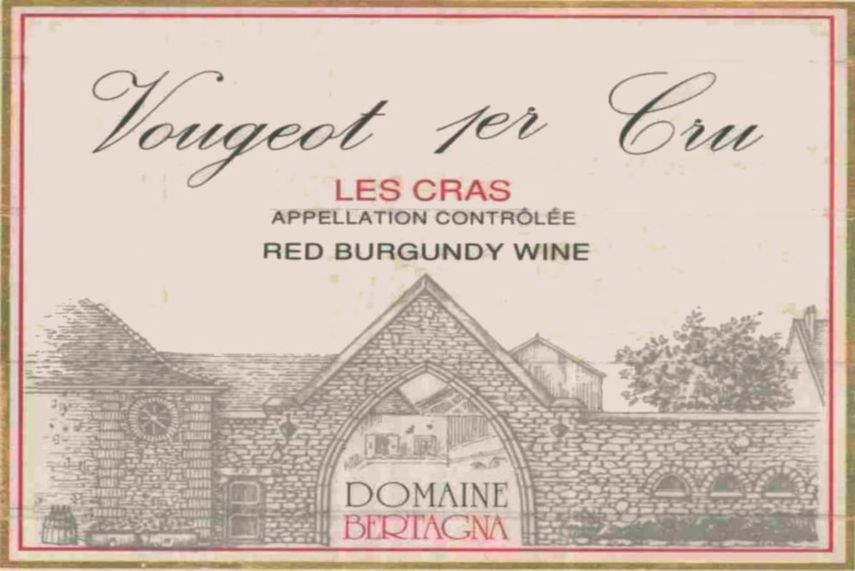 Domaine Bertagna Vougeot Les Cras 2005 Front Label