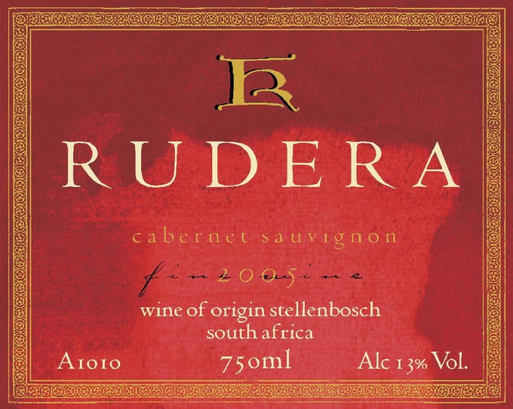 Rudera Cabernet Sauvignon 2005 Front Label