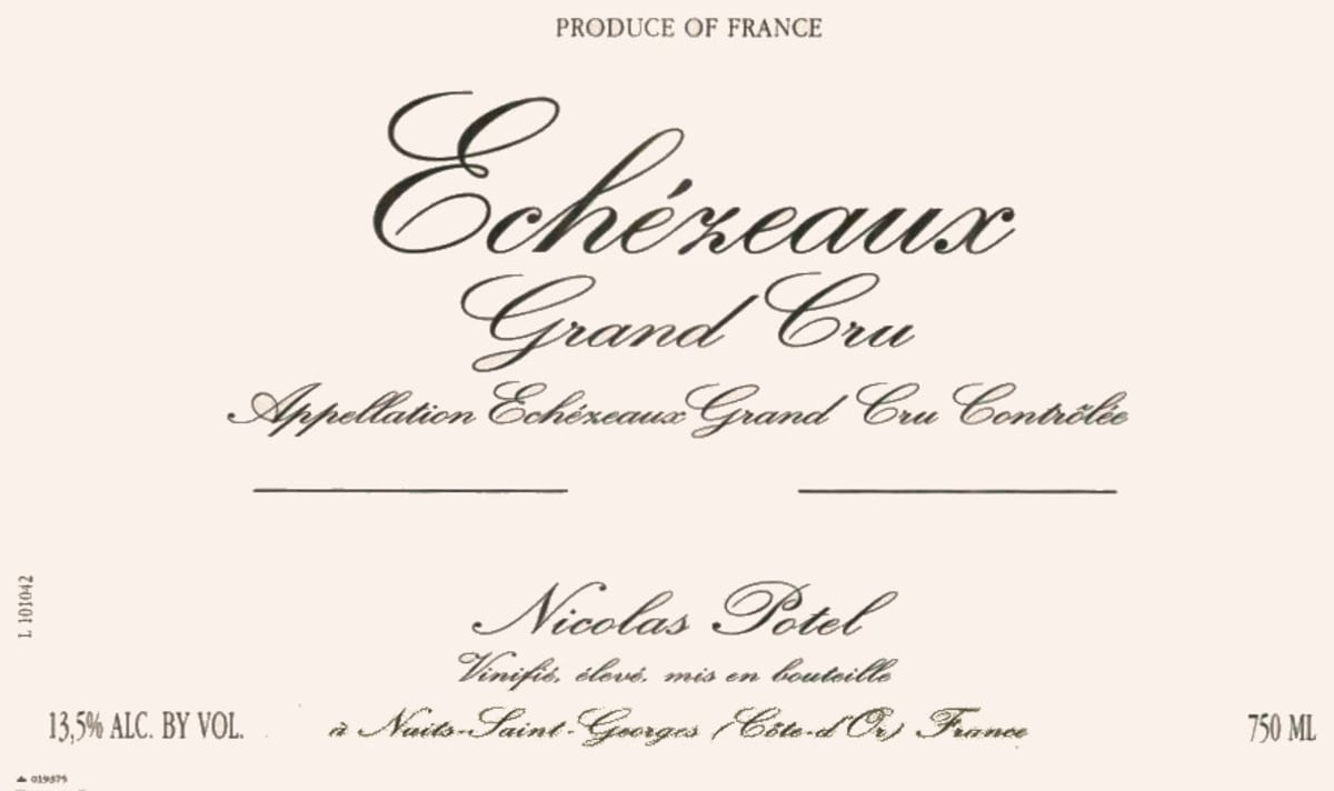 Nicolas Potel Echezeaux Grand Cru 2005 Front Label
